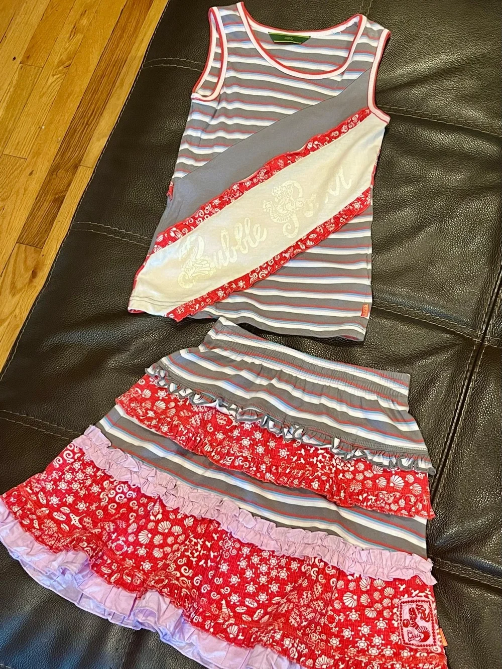 OILILY outfit girls sz 6 two piece top skirt set